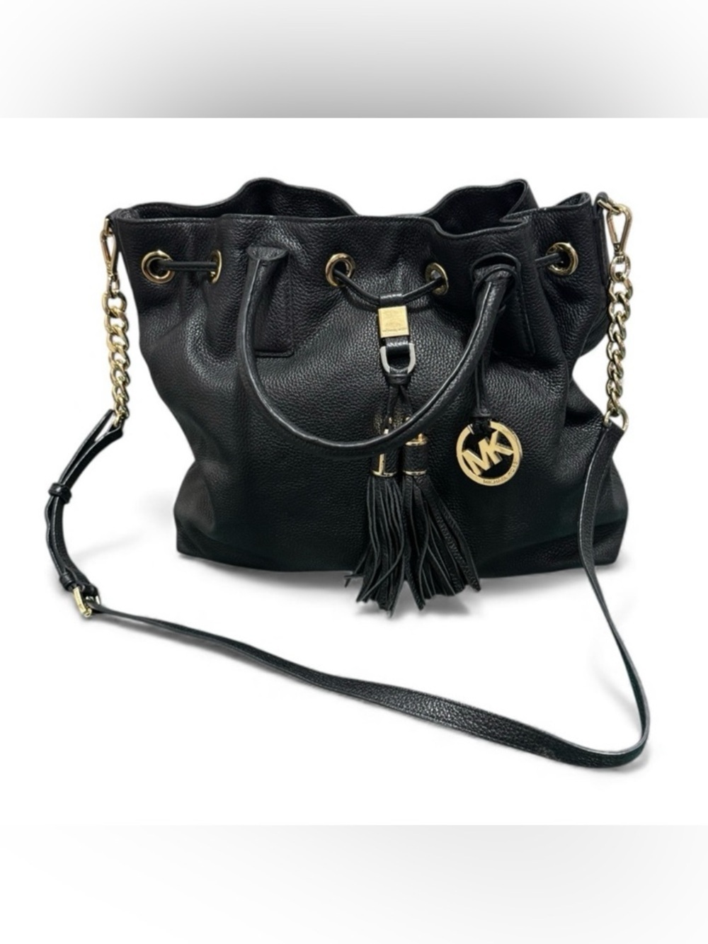 Michael Kors Camden Large Black Leather Hobo Bag